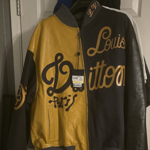 Louis Vuitton Varsity Bomber Jacket in Black and Gold - Picture 5 of 5